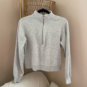 Gray Quarter-Zip Sweatshirt
